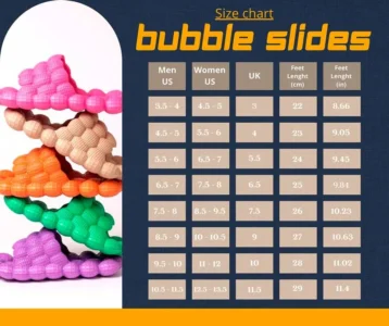 Bubble Slides Size Chart